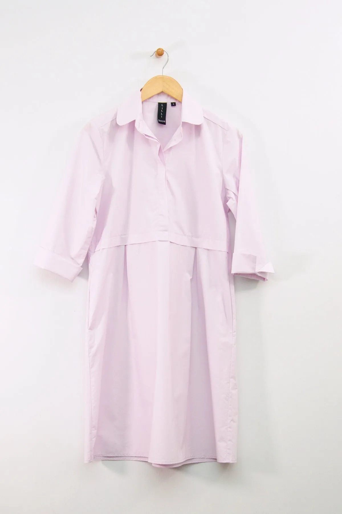 39" ¾ Sleeve Shirt Collar Dress