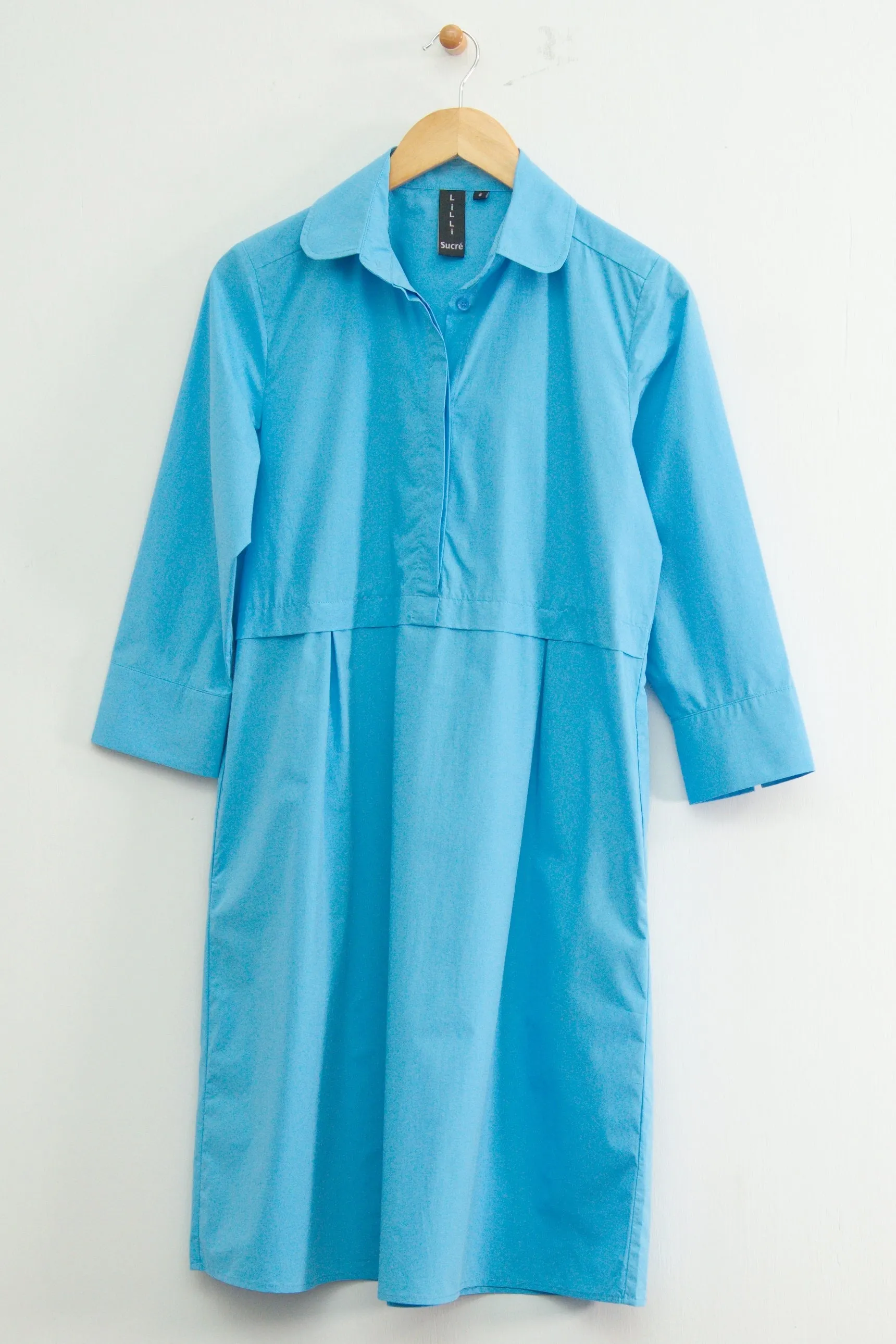 39" ¾ Sleeve Shirt Collar Dress