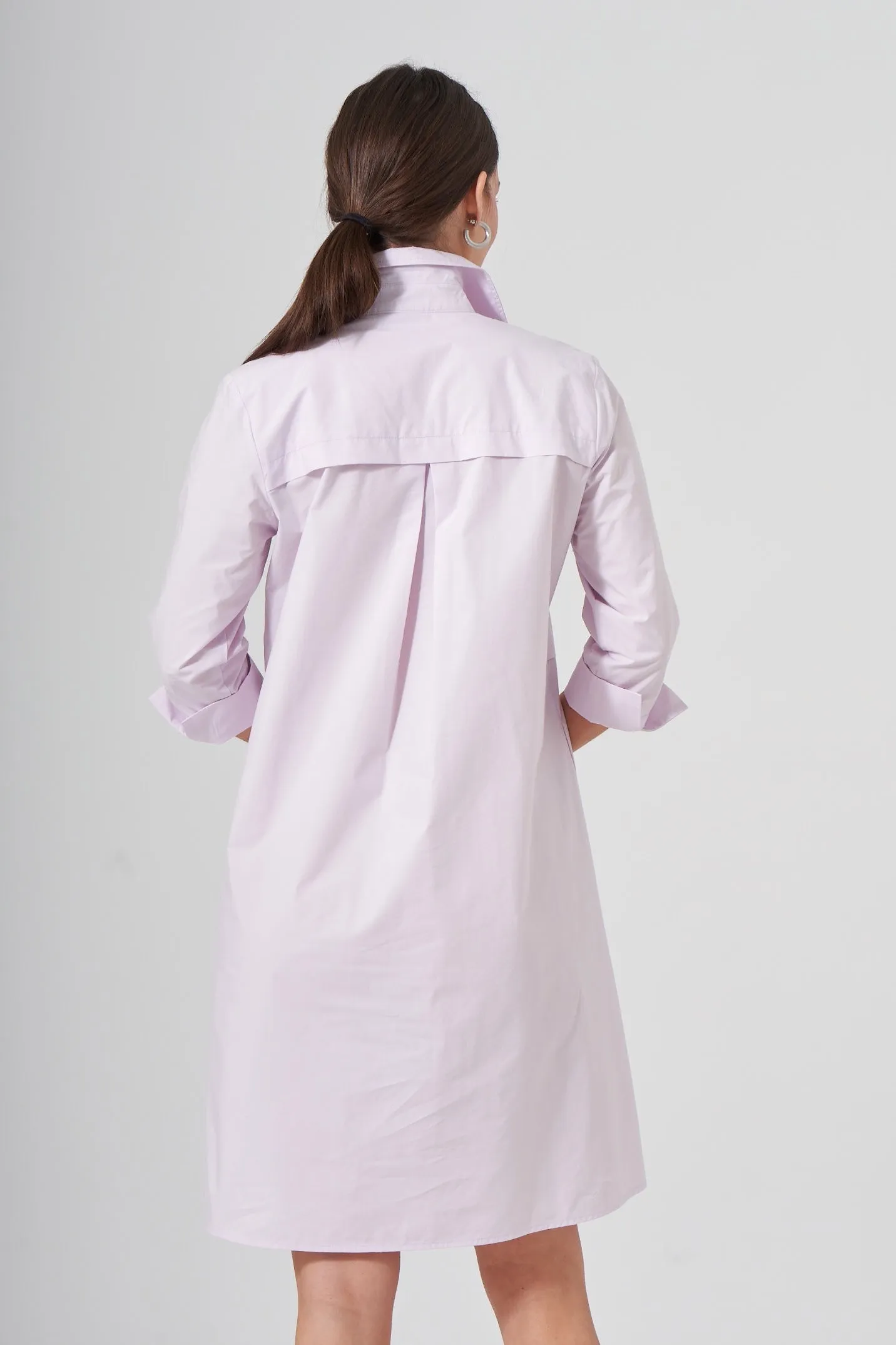 39" ¾ Sleeve Shirt Collar Dress
