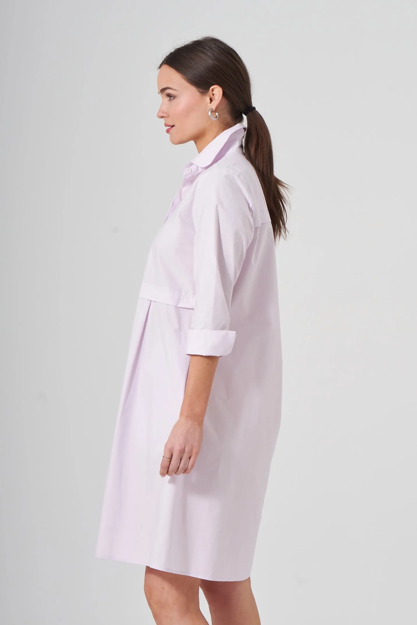 39" ¾ Sleeve Shirt Collar Dress