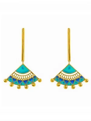 Aditi Bhatt - Blue madhubani earrings