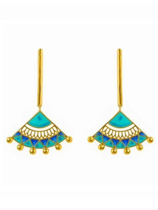 Aditi Bhatt - Blue madhubani earrings