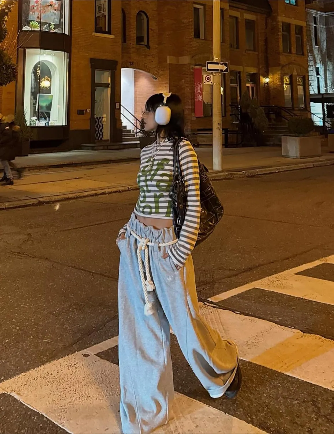 Aelfric Eden Baggy Wide Leg Pants for Women Casual Elastic Waist Lantern Trouser Sweatpants