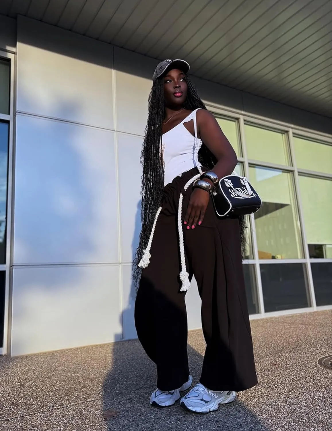 Aelfric Eden Super Baggy Barrel Sweatpants Wide Leg Pants for Women Men Casual Elastic Waist Unisex Lantern Trouser Pants