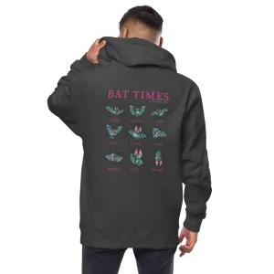 Bat Times Unisex Fleece Zip Up Hoodie