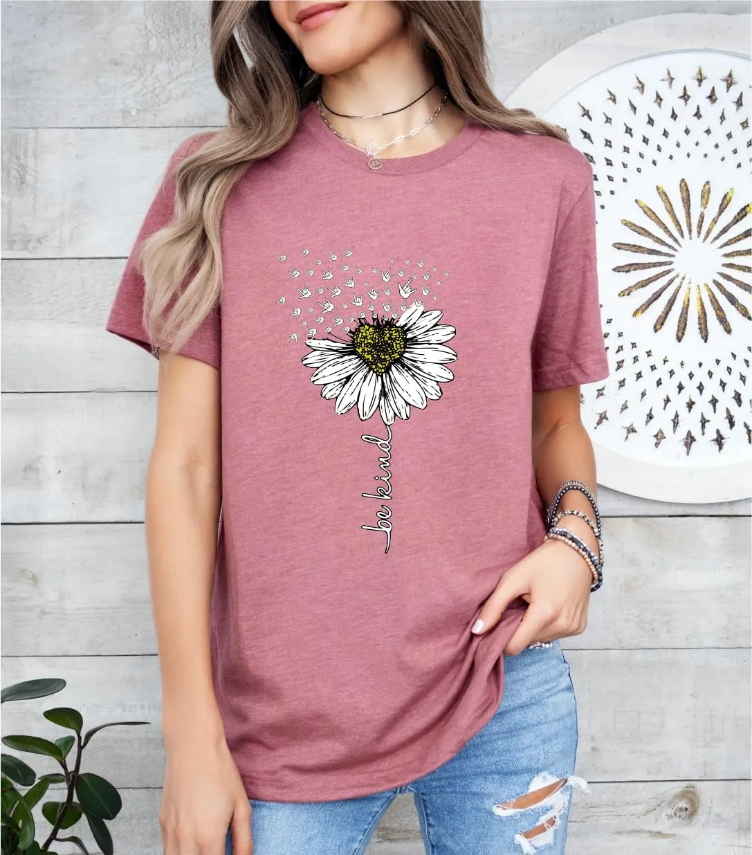 Be Kind Shirt - Inspirational T-Shirts for Women, Positive Vibes Kindness, Teacher's Tee, Ideal for Daycare