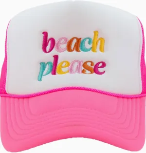 Beach Please Foam Trucker Hat