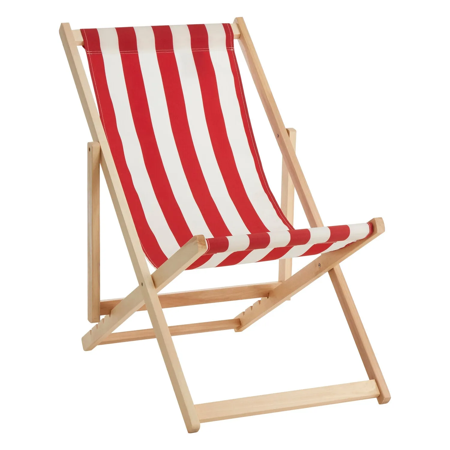 Beauport Red And White Stripe Deck Chair
