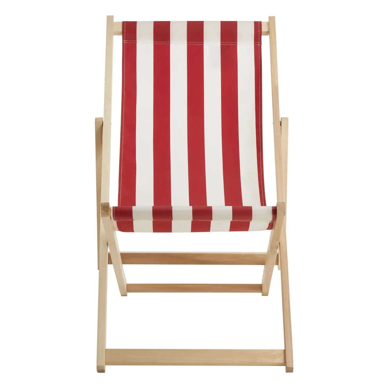Beauport Red And White Stripe Deck Chair