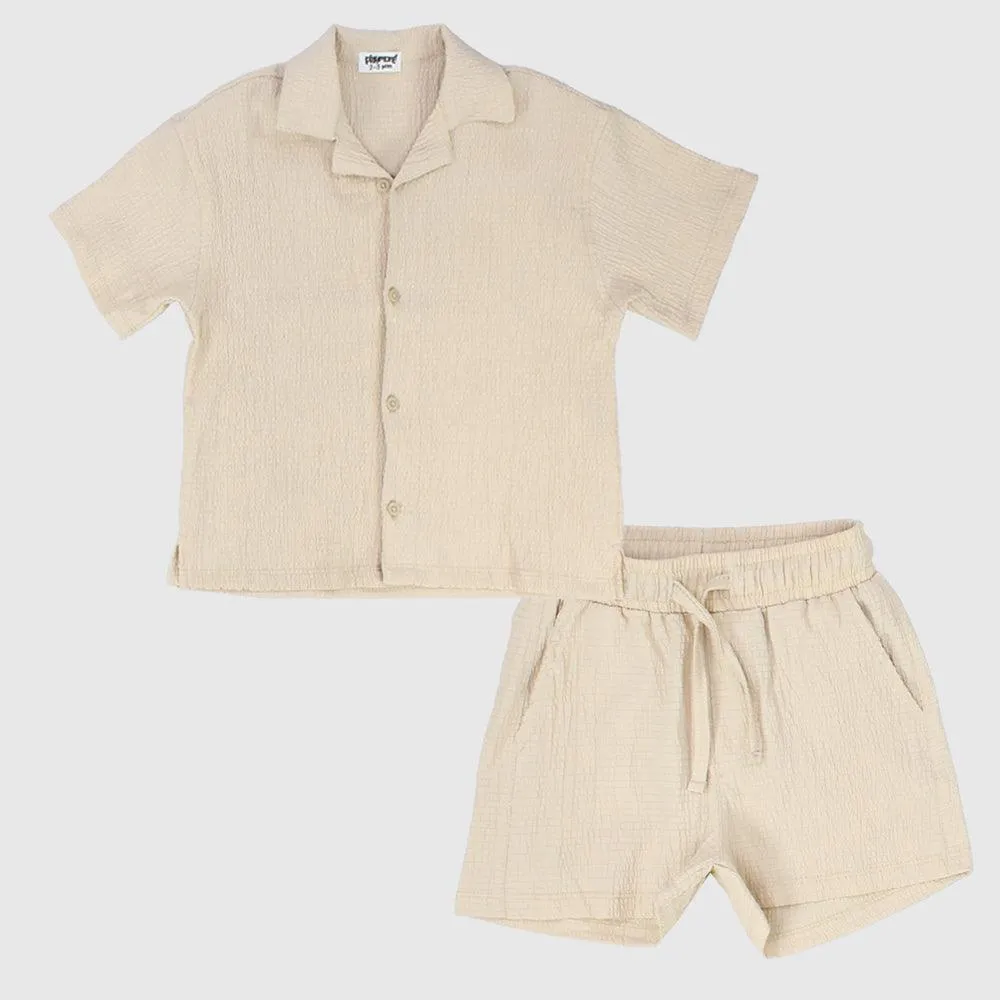 Beige 2-Piece Outfit Set