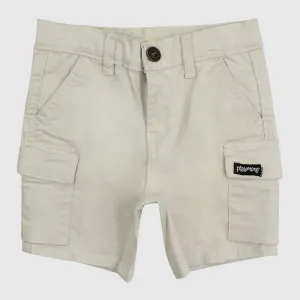 Beige Gabardine Shorts