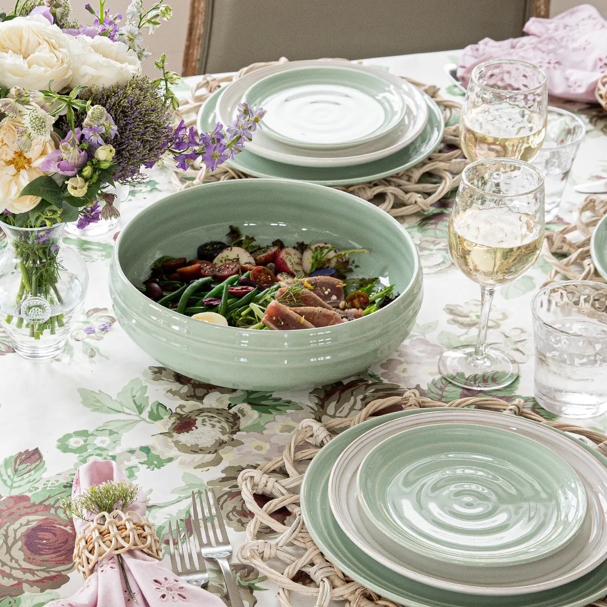 Bilbao 12" Serving Bowl - Sage