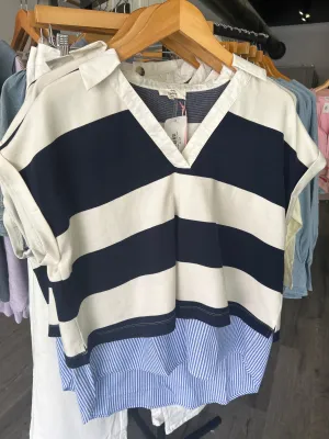 Blue Ties Top
