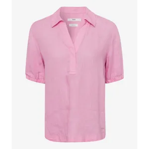 Brax Vio Pure Linen Blouse Rosa 44-7038