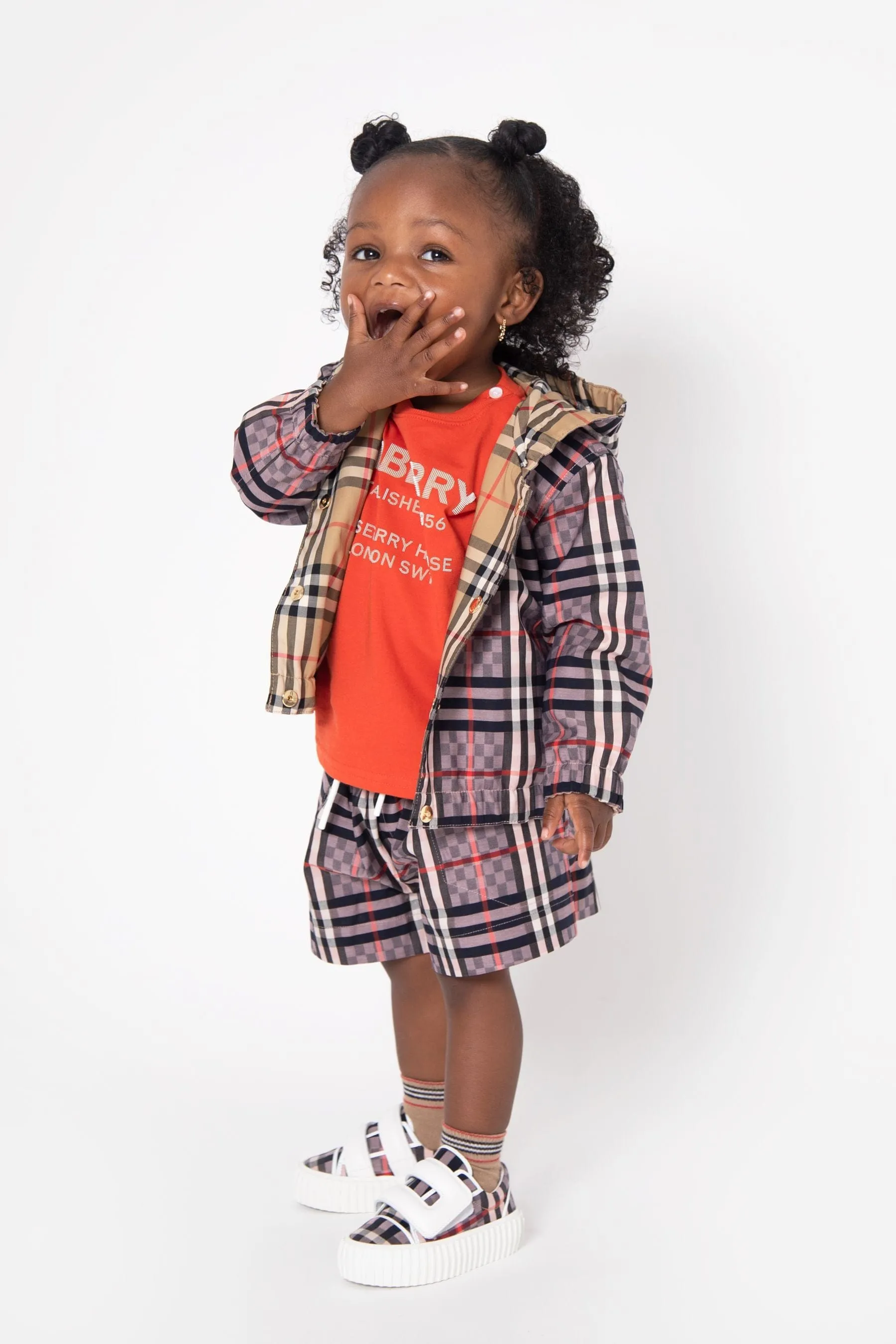 Burberry Baby Girls Cotton Hooded Jacket