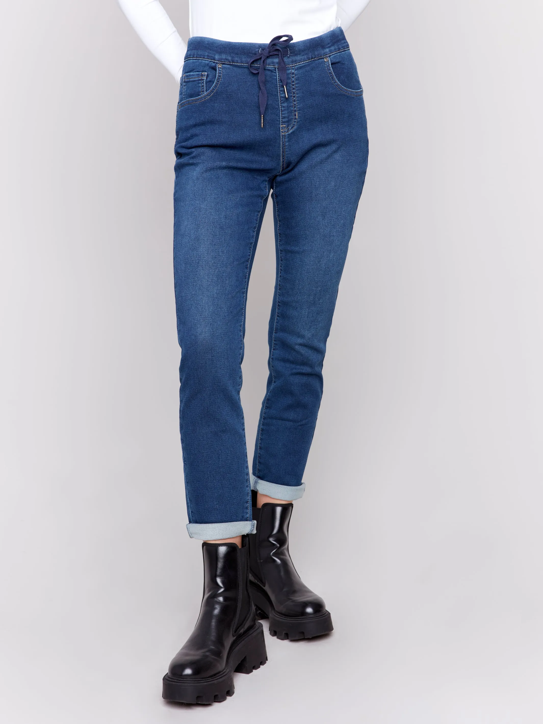 Charlie B Knit Denim Jogger Pants