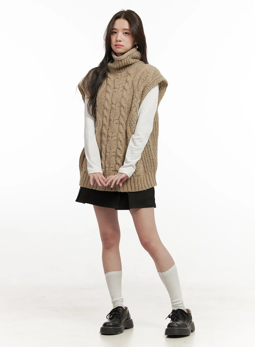 Chic Belt Pleated Mini Skirt ON429