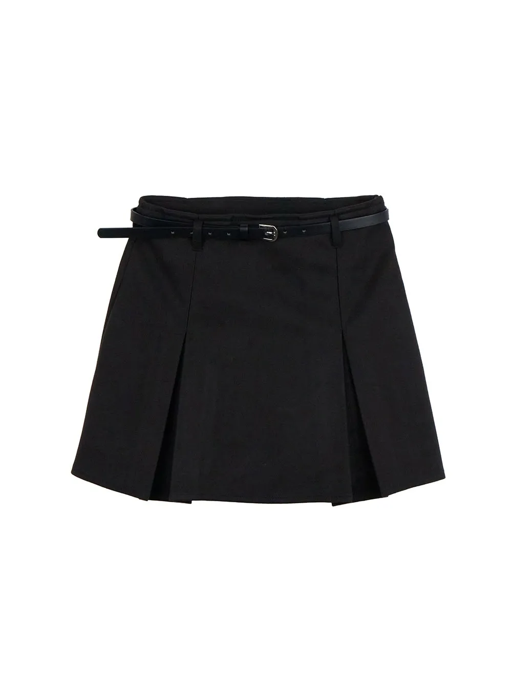 Chic Belt Pleated Mini Skirt ON429