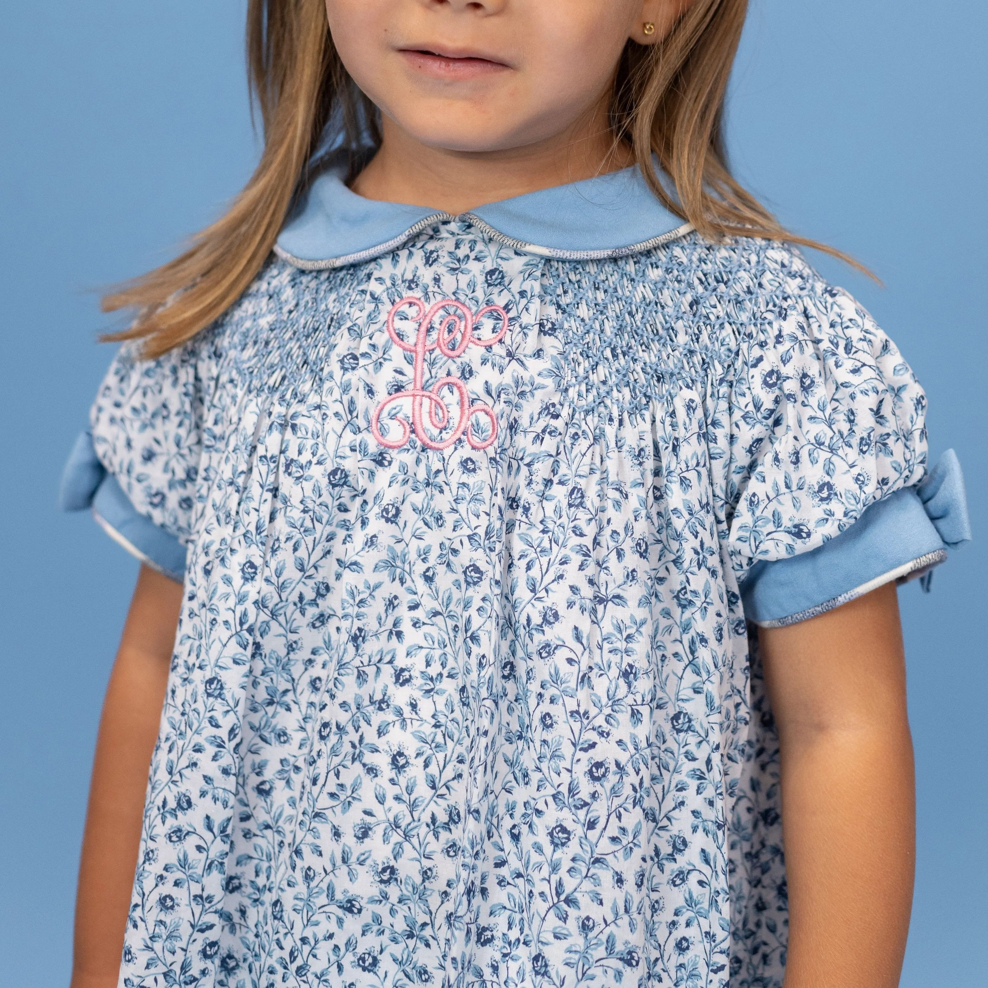 Chloe Girl Dress - Blue Rose