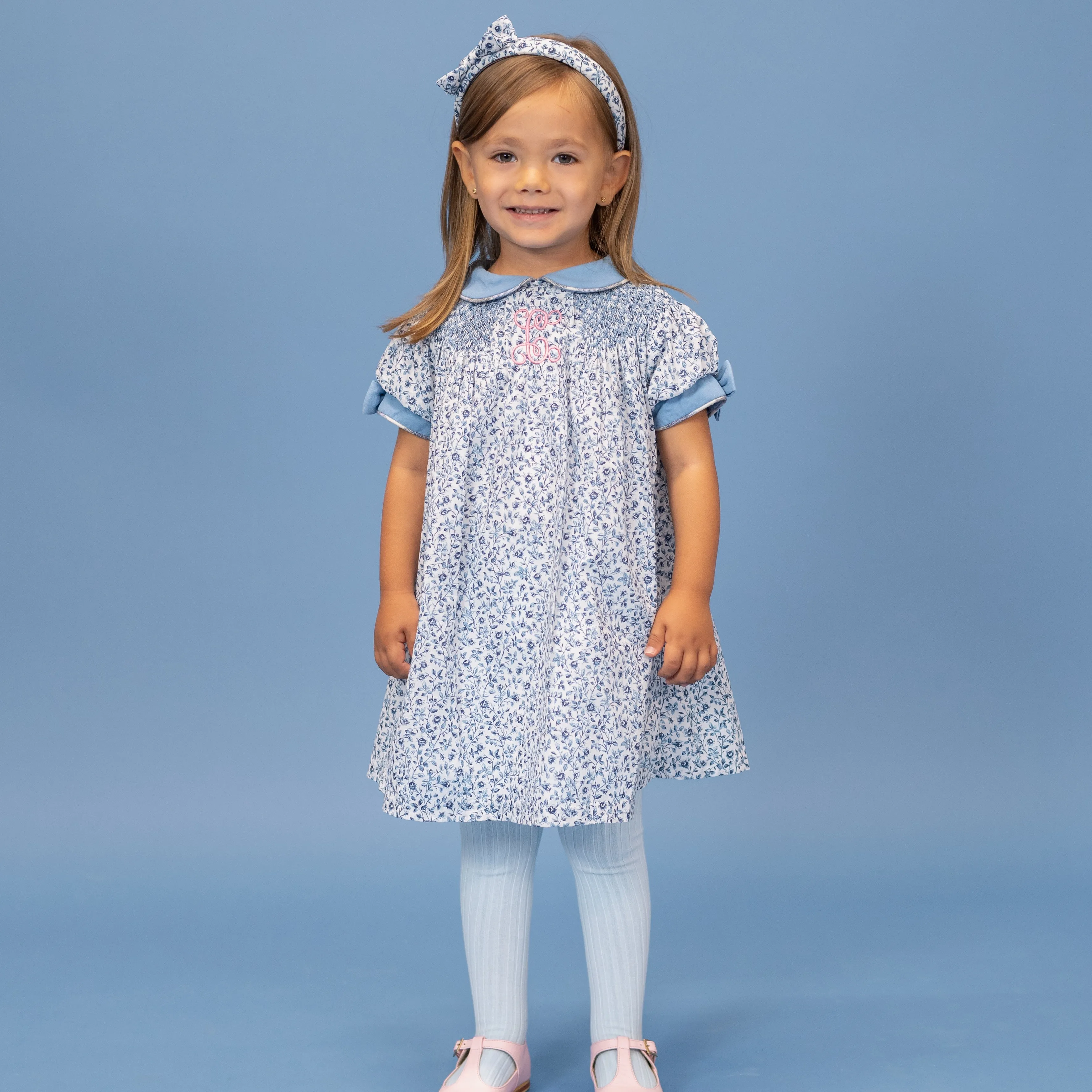 Chloe Girl Dress - Blue Rose
