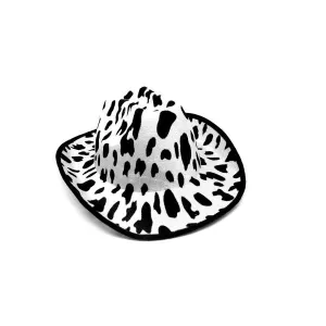 Cowboy/Cowgirl Hat with Animal Print - Milk Cow