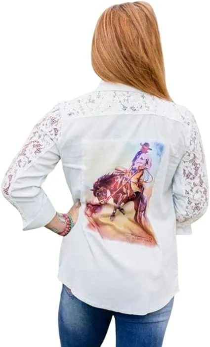 Crazy Train Women's Teal Collab Shirt Top