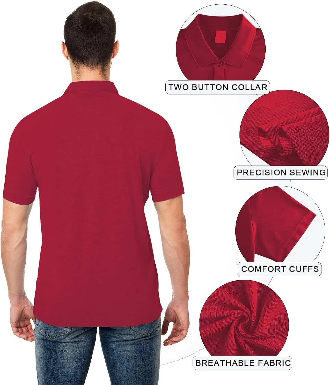 Custom Shirt for Men Customized Polo Golf Shirts Design Your Own Personalized Tee Print Embroidered Text Photo Logo