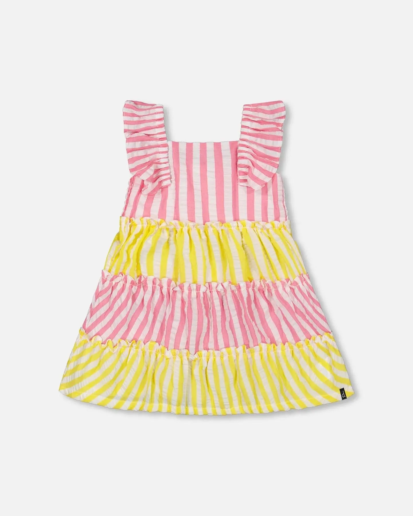 DPD Striped Seersucker Multi Color Dress