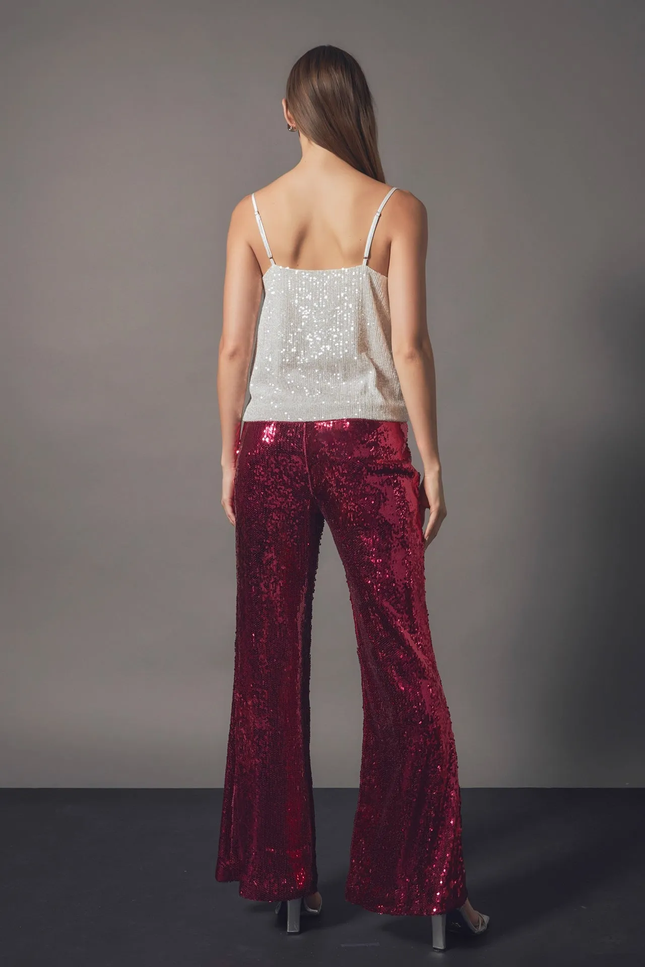 Endless Rose - Sequin Flare Pants