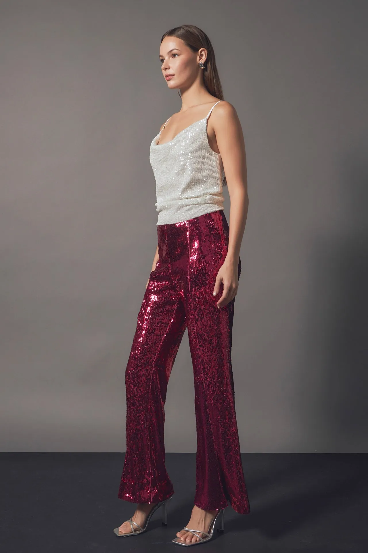 Endless Rose - Sequin Flare Pants