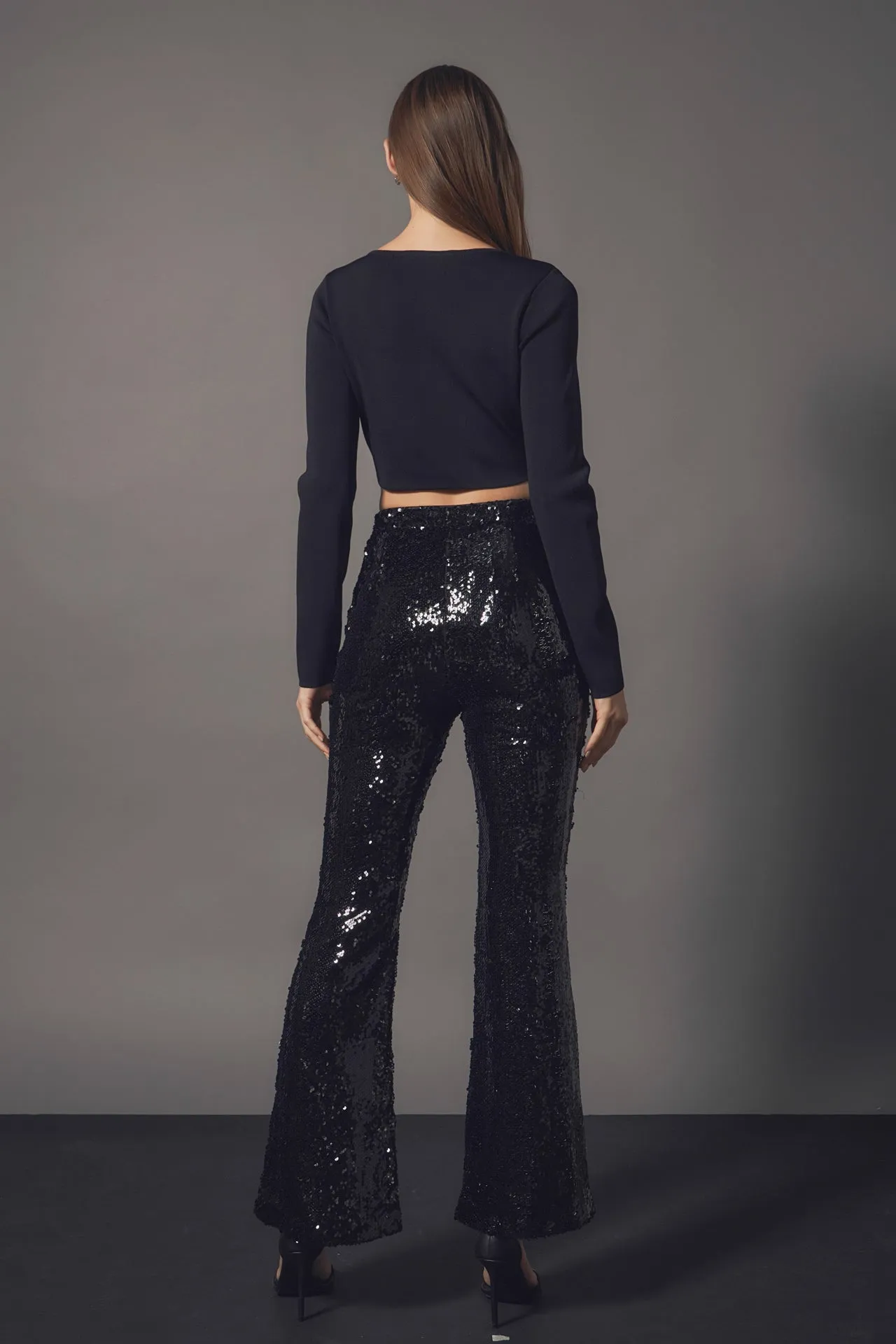Endless Rose - Sequin Flare Pants
