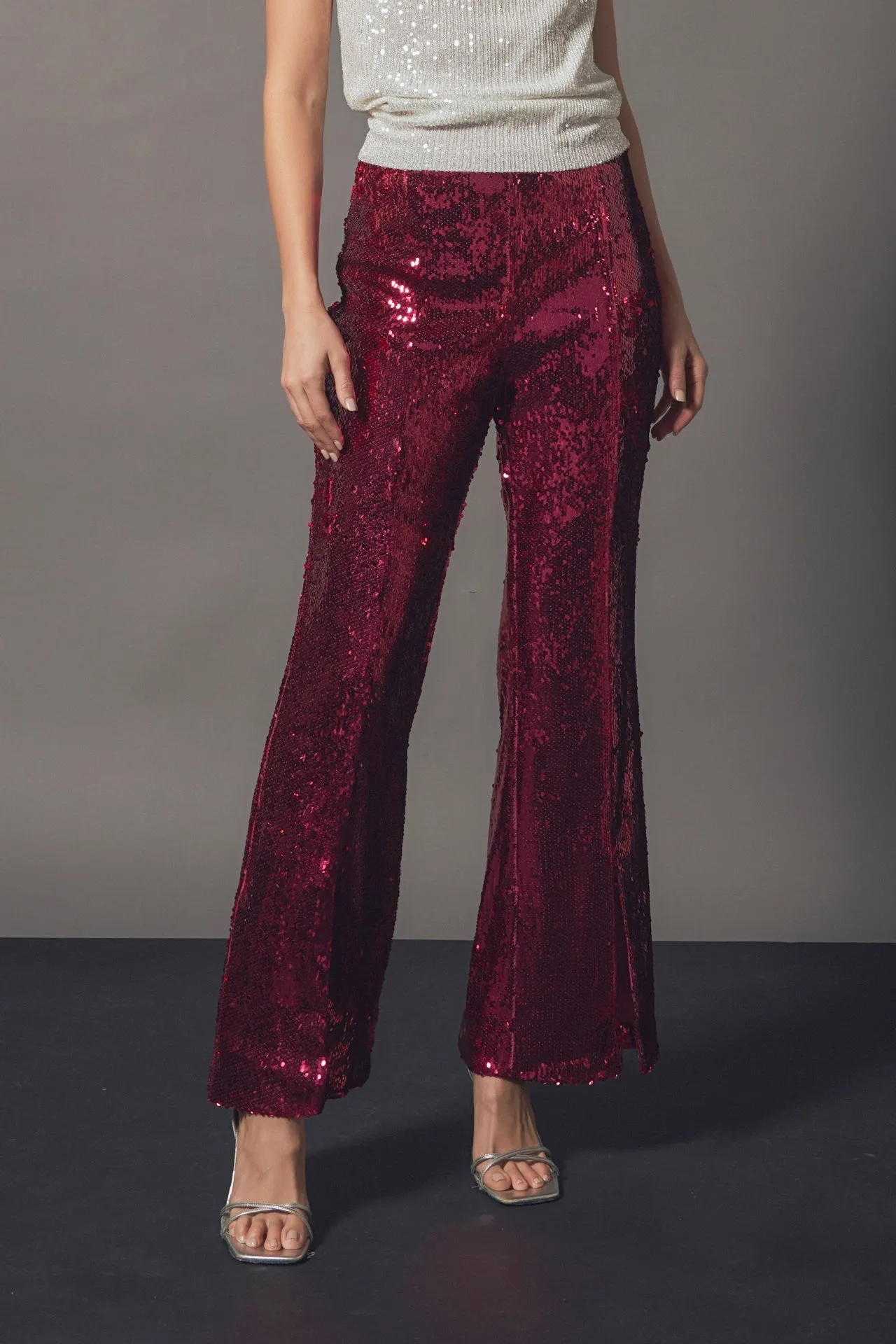 Endless Rose - Sequin Flare Pants