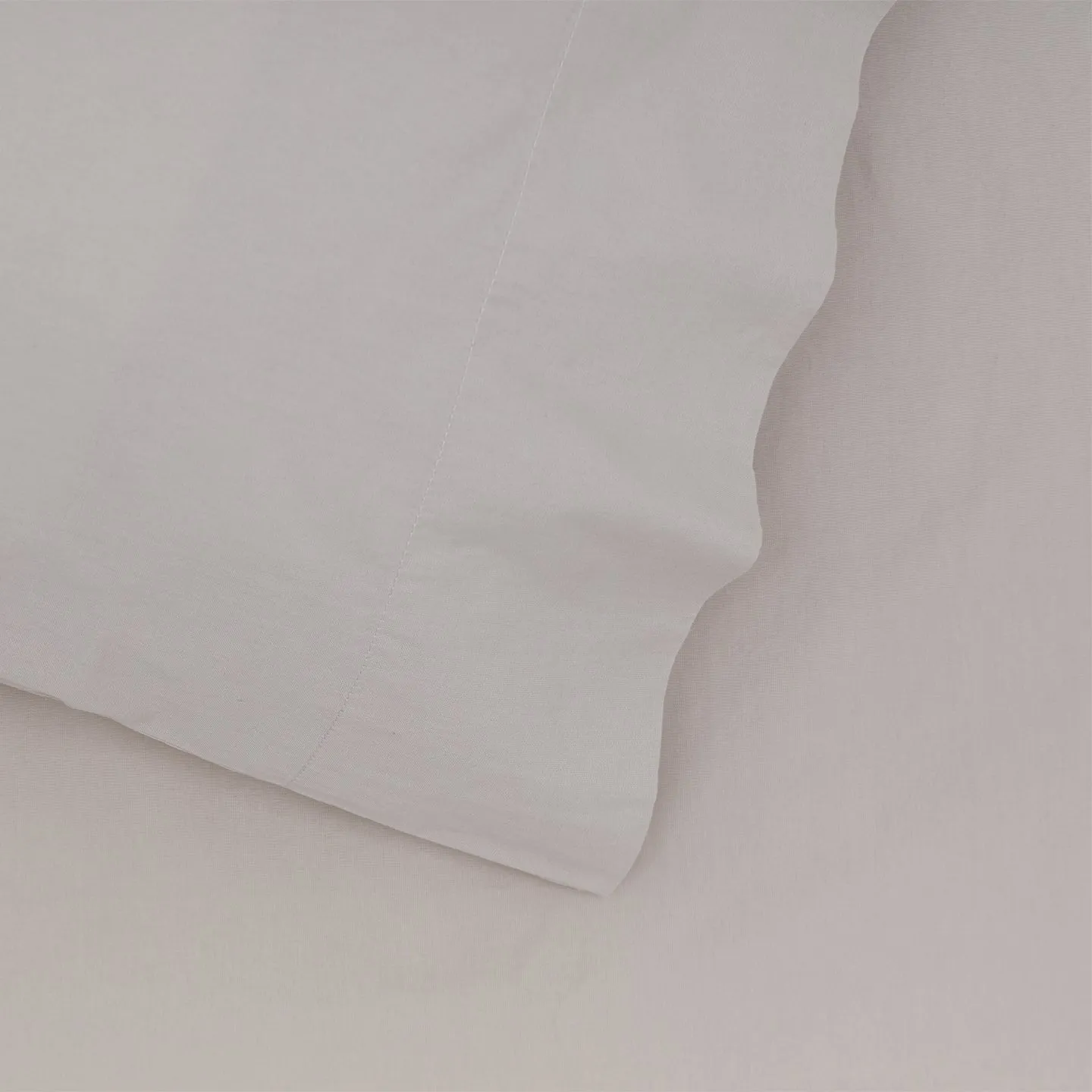 Essential Percale Pillowcases, Set of 2 - Light Grey