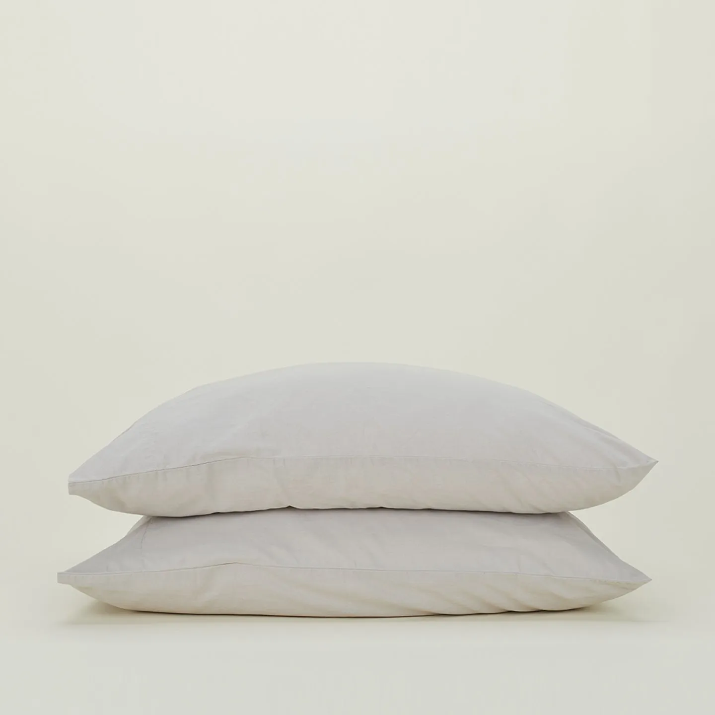 Essential Percale Pillowcases, Set of 2 - Light Grey