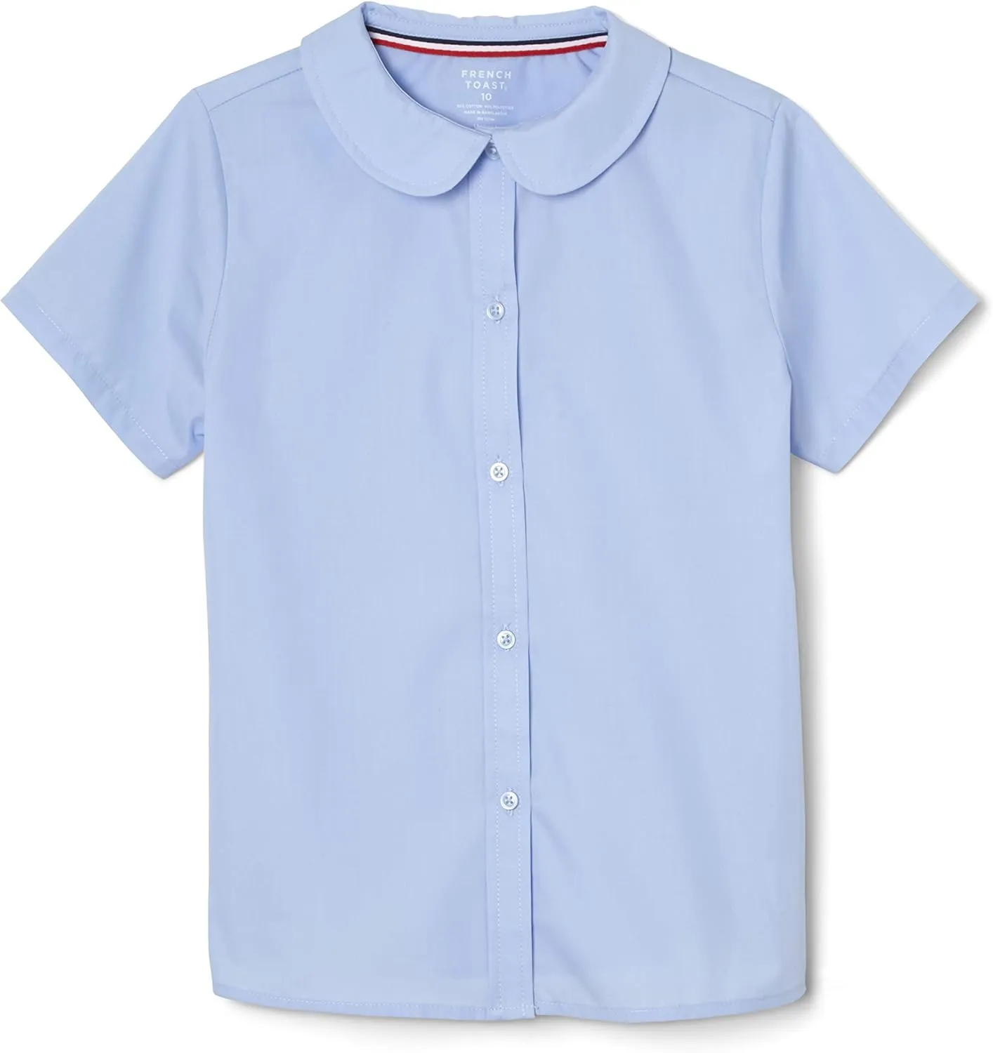 French Toast Girl's Short Sleeve Peter Pan Collar Blouse (Standard and Plus)