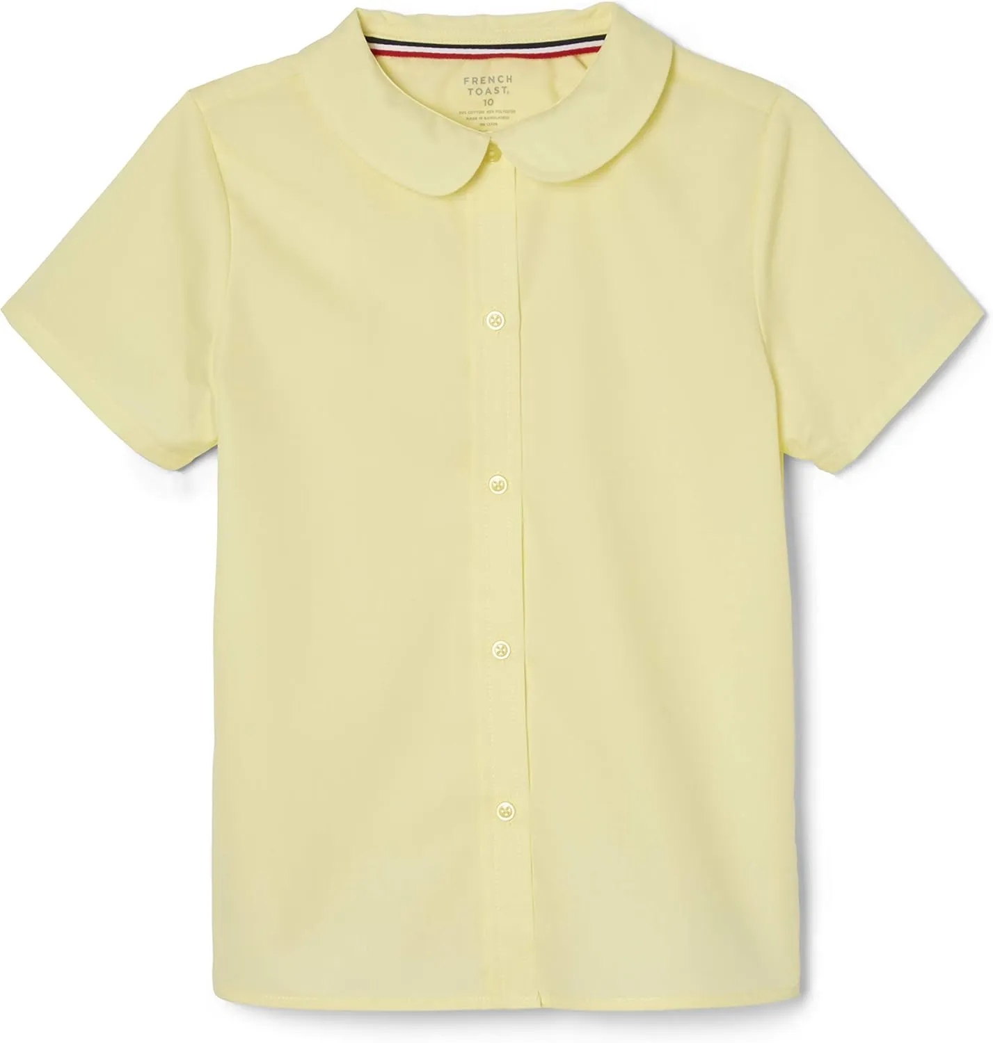 French Toast Girl's Short Sleeve Peter Pan Collar Blouse (Standard and Plus)