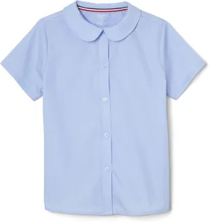 French Toast Girl's Short Sleeve Peter Pan Collar Blouse (Standard and Plus)