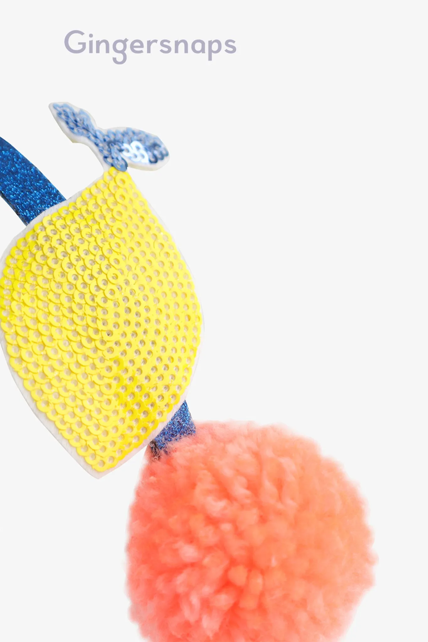 Gingersnaps Lemon and Pompom Headband