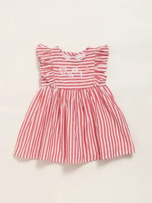 HOP Baby Red Striped Dress