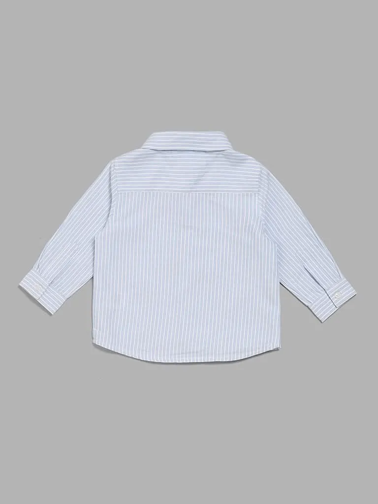 HOP Baby Striped Blue Shirt