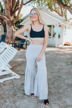 In The Tropics Flare Pants - Leopard/Grey