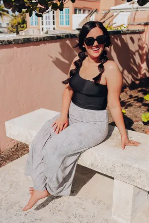 In The Tropics Flare Pants - Palm Leaf