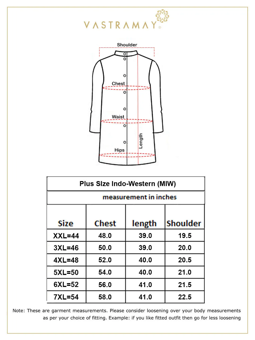 Jashvi Men's Plus Size Navy Blue Slim Fit Sherwani Only Top