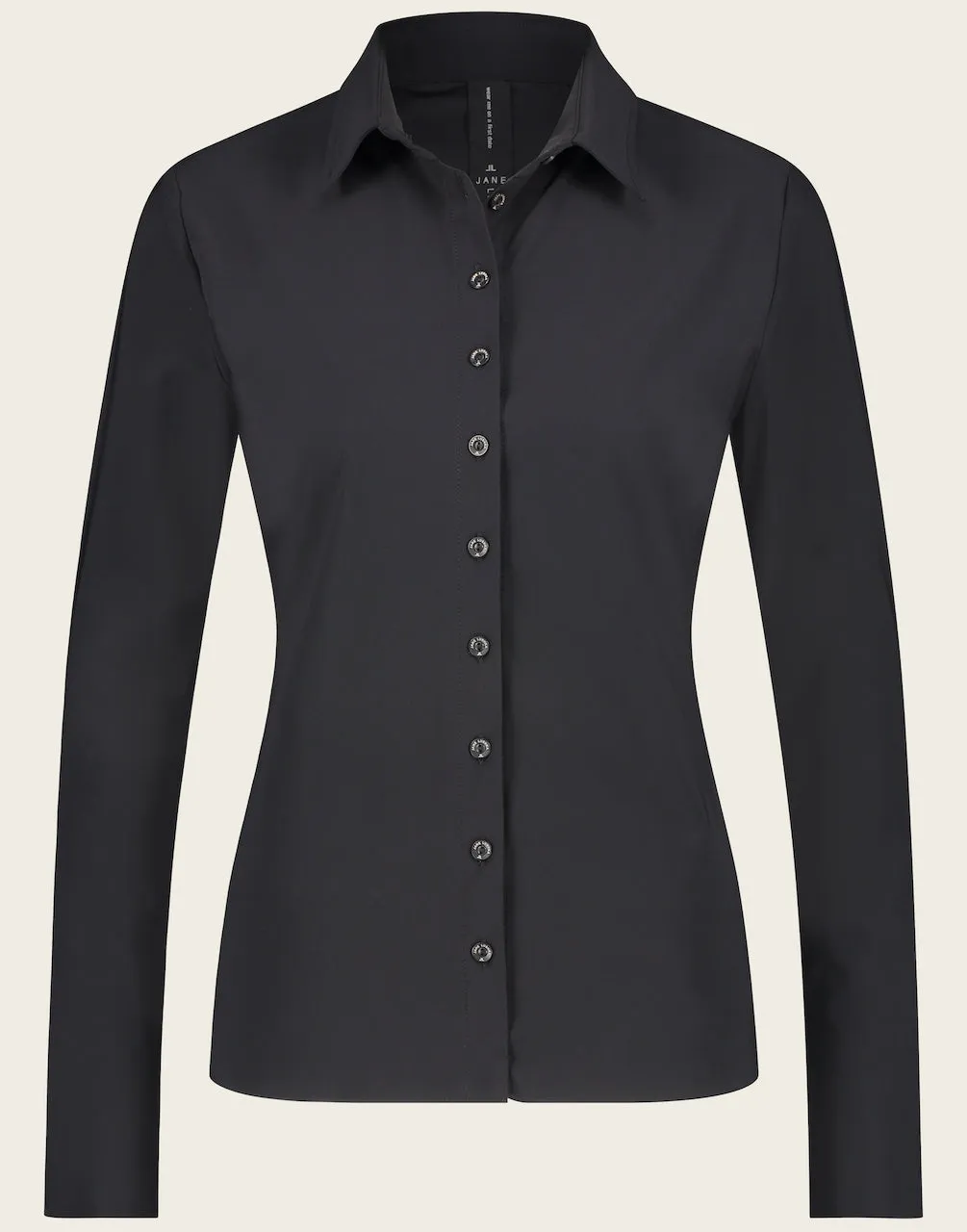 Kikkie Blouse Technical Jersey | Black