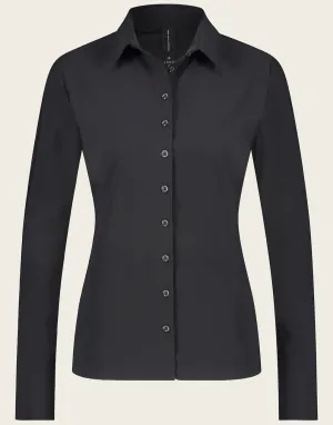 Kikkie Blouse Technical Jersey | Black
