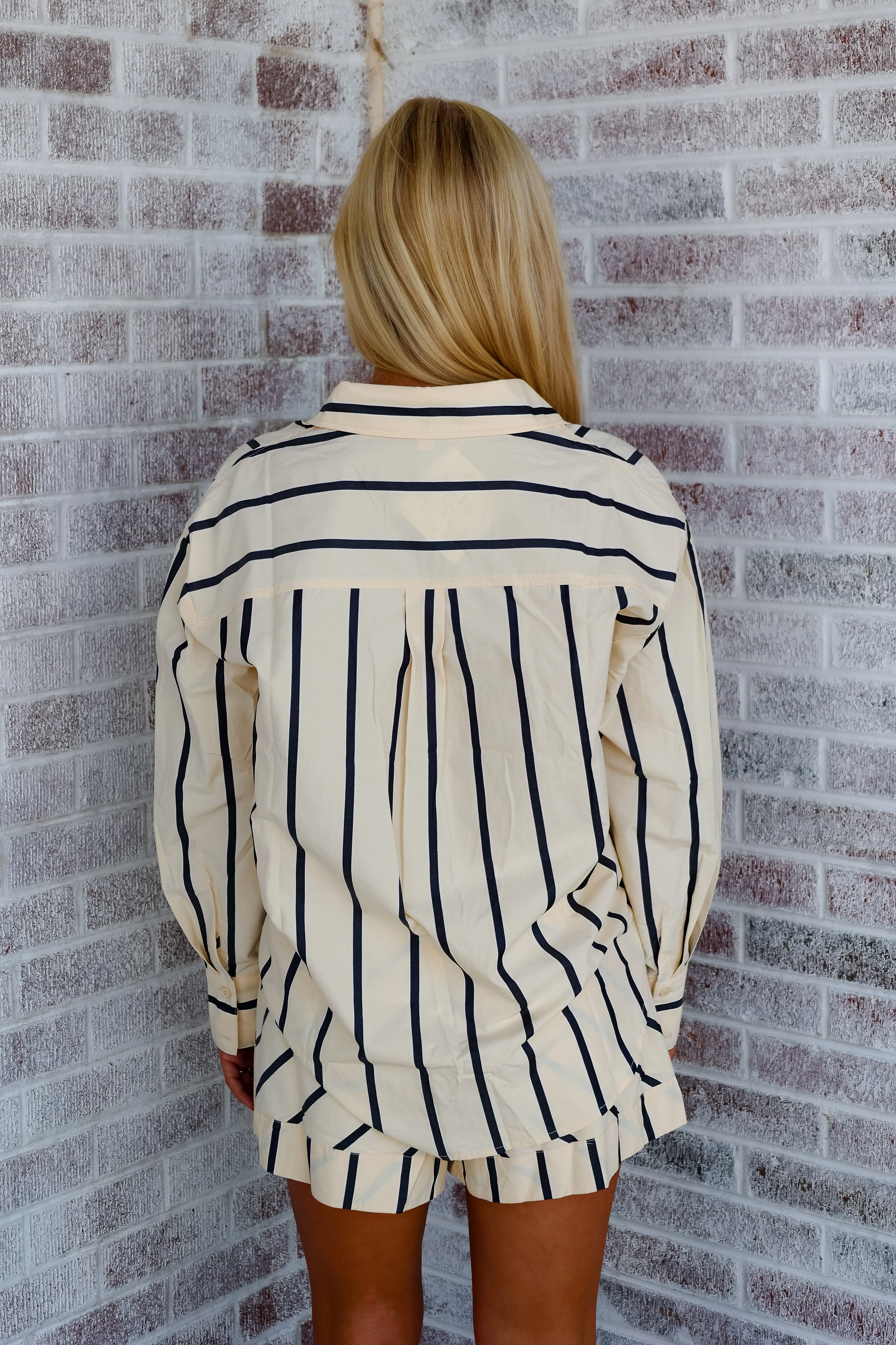 Life Of The Tailgate Stripe Top & Short Set
