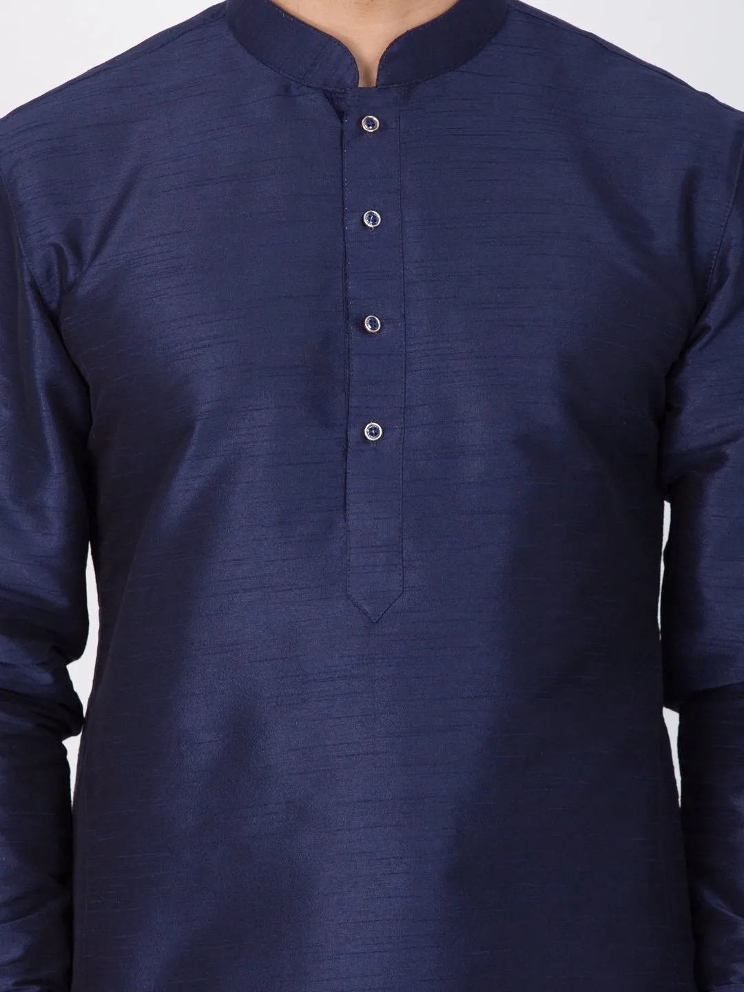 Men's Blue Silk Blend Kurta and Dhoti Pant Set - Vastramay