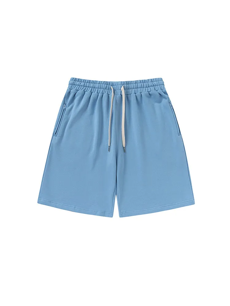 Men'S Cropped Shorts With Zip Pocket
