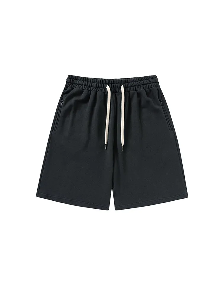 Men'S Cropped Shorts With Zip Pocket