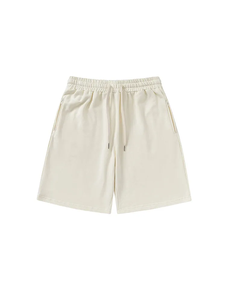 Men'S Cropped Shorts With Zip Pocket